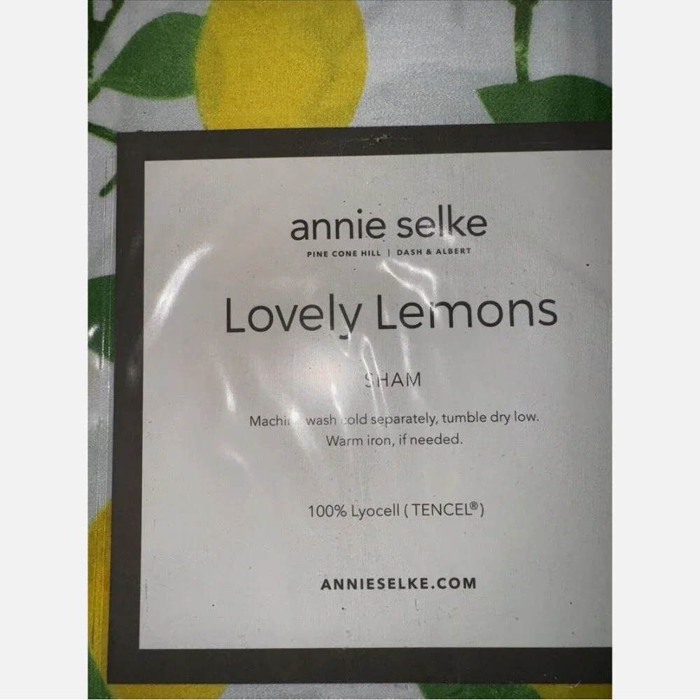 Set of 2 Pine Cone Hill Lovely Lemons Standard Pillow Shams by Annie Selke